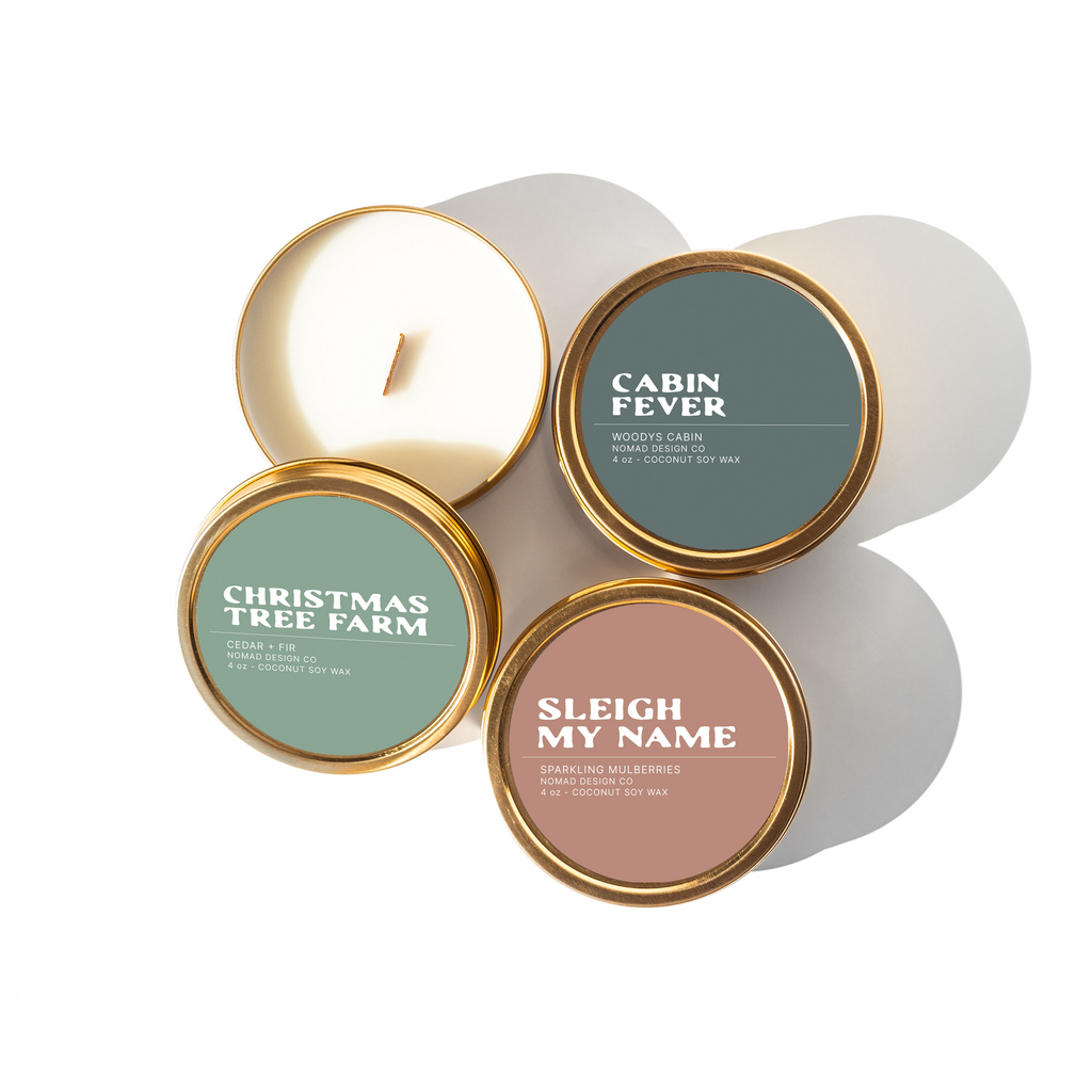 Christmas Tree Farm Travel Tin Candle